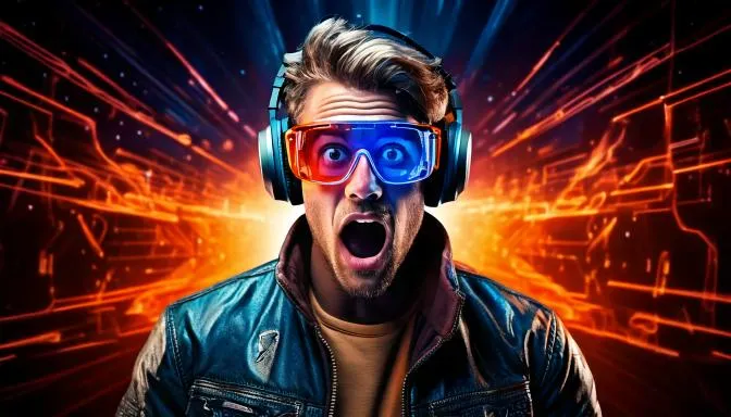 homem surpreso com a biblioteca de anúncios do Google Ads